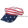 Visors Visor Cap Girls Hat Fashion Independence Day Printing Summer Pattern Sunshade Mostice Caps with Bling