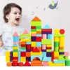 Новые 40 шт./компл., большие безопасные деревянные строительные блоки, блоки для раннего развития, красочные строительные игрушки, обучающие детей для детей