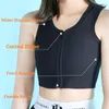 Shapers feminino zíper central fichário frontal bandagem de peito ftm trans tomba les les para mulheres