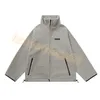 Designers essent FOG Double fil ample décontracté polyvalent manteau en laine d'agneau couleur unie Cardigan haut hiver