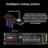 Discos (SSD) 1080PRO M.2 SSD 1 TB 2 TB 4 TB PCIe 4.0NVMe A dissipação de calor inteligente otimiza a eficiência de energia e a experiência de jogo