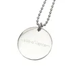 Pendentif Colliers En Acier Inoxydable Graver Nom Cercle Collier Pour Femmes Logo Personnalisé Lettre Image Ronde Bijoux De Mariage Cadeau