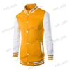남자 자켓 재킷 유럽 크기의 남자 스탠드 칼라 야구 셔츠 셔츠 재킷 t231123