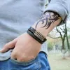 Charm Bracelets Mestylish Leather For Men Women Customizable Stainless Steel Casual Stripe Handsome Gift