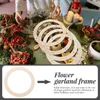 装飾的な花ウッドサークルリースフレームリングフローラルディイドリームキャッチャー結婚式のクリスマス装飾のための物資を作る