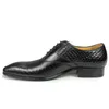 Geklede schoenen Geklede schoenen voor heren Leer Casual Sociaal Oxfords Model Klassiek Kantoor Soulier Homme Afdrukken Handgemaakt Hoogte verhogend ABS01 231123