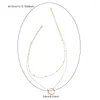 Chains Chain Hollow Circle Pendant Necklace For Women Gold Color Simple Necklaces Jewelry Luxury Niche Accessory