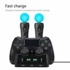 VRAR AccessORISe 4 in 1 Controller Charging Dock Station Stand for PSVR VR Move Quad Charger for Playstation Controller 231122