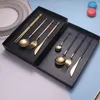 Dinnerware Sets Nordic Luxury Cutlery Set Portable Stainless Steel Travel Rose Gold Steak Vajilla Completa Kitchen Tableware