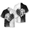 Heren t shirts heren schedelreeks 3d geprint shirt casual straat hiphop harajuku lange mouwen zomer verfrissende korte top