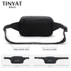 Waist Bags TINYAT Men's Waist Bag Pack Phone Purse Money Travel Large Women Belt Bag Pouch Waterproof Shoulder Black Fanny Pack Bum Bag 230422