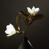 Ghirlande di fiori decorativi Stile retrò Artificiale 1 pezzo Magnolia finta super bella Arredamento per la casa/caffetteria Display Fiori di setaDecorazione