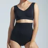 Kobiety Schapers Elastyczne środkową talię majtki kontrolne brzucha z klejem przeciw poślizgowym Trimmer 4xl Shapewear Bieźnia