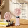 OUTRO JARDIM DO HOME 5000mAh USB Fan portátil Mini Student Portable F Pequeno F Digital Display Fragrância dobrável Fragrância Recarregável Desktop Electric 230422