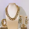 Collana Orecchini Parure Parure Di Gioielli Per Donna 24k Catena Lunga Cubana Accessori Donna E Anelli Bracciali Negozio Online