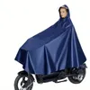 再利用可能な雨パチョ、ウォーター涙抵抗性フード付きレインコート、ソリッドカラー車椅子雨の保護レインジャケット