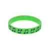 Bracelets de charme 50 PCS Note de musique Bracelet en silicone 5 couleurs Bracelet design