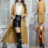 Trench da donna Moda donna Casual Pantaloni di lana Giacche invernali da donna lunghe e spesse per