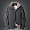 Männer Blends Männer 2023 Herbst Winter Winddicht Fleece Dicke Warme Jacke Mode Lässig Mantel Herren Marke Outwear Klassische Outdoor 231123