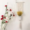 Macrame Wall Hanging Planter Hangers Air Plant Holder Holder شرفة زخرفة جدار زارع وعاء منسوجة سلة بوهيمية Makrama 210238M