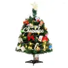 Christmas Decorations Tabletop Artificial Tree Set Small Mini With Lights Desk Decor Ornament Drop