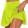 Skirts 2023 Pants Women Girls Pleated Bottom ?Pants Yoga Shorts Fitness Summer Holiday High Waist