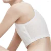 Kvinnors shapers sportkläder bröst bröst bindemedel trans skörd topp platt korsett stretch kroppsformning spänne tomboy bh tank