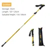 Ski Poles 5 Section Outdoor Fold Trekking Pole Camping Portable Walking Hiking Stick For Nordic Elderly Telescopic Easy Put Into Bag 1 PCS 231123