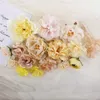 Andere mode -accessoires 1 Bag Europeaan kunstmatige bloemkop voor thuisdecor bruiloft bloemen muur decoratie diy haaraccessoires corsage ambachtskit flo j230422