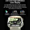 Montres-bracelets Montre intelligente militaire robuste et durable Ip68 étanche 2,01 '' HD affichage Bluetooth montre intelligente vocale pour Android IOS XIAOMIQ231123