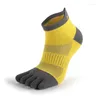 Мужские носки, хлопковые дышащие, впитывающие пот, пять пальцев, антифрикционная спинка, разделенный носок, женские спортивные носки европейского стандарта 38-44