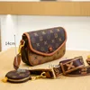 SAC A Main Femme Temperament Shoulder Bag Classical Printing Bag Personlighet Crossbody Bag Chic 2-i-1 Bag Bolsas Mujer Messenger Bag