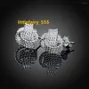 Stud Earrings Fashion Noble Jewelry 925 Sterling Silver Earring For Woman Tennis Bud Weave Studs Gifts Party