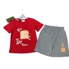 2023Cotton Jungen und Mädchen großes Baby gleichzeitig Marke Cartoon bedruckte Kurzarmshorts zwei Trends 90-160CM S151