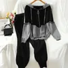 Calças femininas de duas peças Lounge Wear Tracksuit Mulheres Conjuntos Jogging Vetement Femme 2023 Verão Ternos Soltos Chandal Mujer Y482