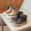 Bottes botte courte pour bébé fille semelle souple en cuir peluche étudiant coton chaussure enfants Botas Para 231122
