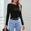 Women's Blouses Women Backless Lace Floral Shirt Long Sleeve Slim Fit Crop Tops Female Clubwear Black Streetwear Clothes