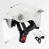 Fietspetten Maskers Motorhelm met open gezicht en dubbele lens ABS Dot Autocycle Road Race Veiligheid Hoofddeksel Motorvoertuig Capacete 231122