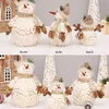 Juldekorationer Big Size Christmas Dolls Decoration Short Plush Printe Santa Claus Snowman Doll för julgranprydnader Figur Supplies 231122