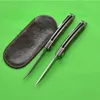 Fabrikspris A1896 EDC Pocket Folding Knife M390/Damascus Steel Blade Titanium Eloy/Snakewood Handle Små presentknivar med läderhölje