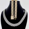 Wholesale Cuban Link Hip Hop Jewelry Good Quality Brass Cz Iced Out Cuban Link Chain Necklace for Men