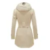 Giacche da donna Cappotto di lana moda Giacca da donna calda in pile con cinture Doppio petto Solido Casual Inverno Vintage Slim Donna 231123