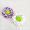 Pins Brooches 5Cm Daisy Flowers Brooch Mini Wool Knitting Flower Collar Pins Cloghet Badge Female Wedding Jewelry Gift Drop Delivery Dhihv