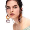 Boucles d'oreilles créoles pour femmes, 2 pièces, mignon, géométrique, remplacement, décoratif, facile à assortir, pendentif de fête pour dames, bijoux