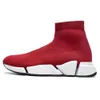 2023 Sockenschuhe Herren Damen Graffiti Weiß Schwarz Rot Beige Rosa Klare Sohle Schnürung Neongelb Herren Damen Socken Speed Runner Trainer Flache Plateau-Sneaker