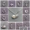 ジュエリーの設定Mljy Pearl Necklace Settings Sliver Pendant 14 Styles diy Jewelry with Chain Christmas Wedding Gift Drop Delivery Jew Dhtzp