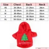 Abbigliamento per cani Nuovo Natale Felpa con cappuccio per cani Rosso Inverno Felpe con cappuccio per animali Felpa Maglione Bassotto Cucciolo Abbigliamento Abbigliamento Forniture per gatti Jhb016 Drop Dhiq9