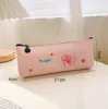 Cartoon Pu Pencil Bag Case Multifunction Large Capacity INS Gilrs Pen Bag Storage Pouch with Zipper school student stationery bags