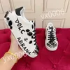 Luxury Fashion Women's Flat Shoes Jewelry Decoration Black Blue Leather Couple Brand Trend Men's Casual Shoes Low Top fd2201006