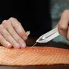 Nya 2 stycken fiskben pincett rostfritt stål platt och lutande pincett tång remoververktyg (4.6 ") kök mat prylar verktyg
